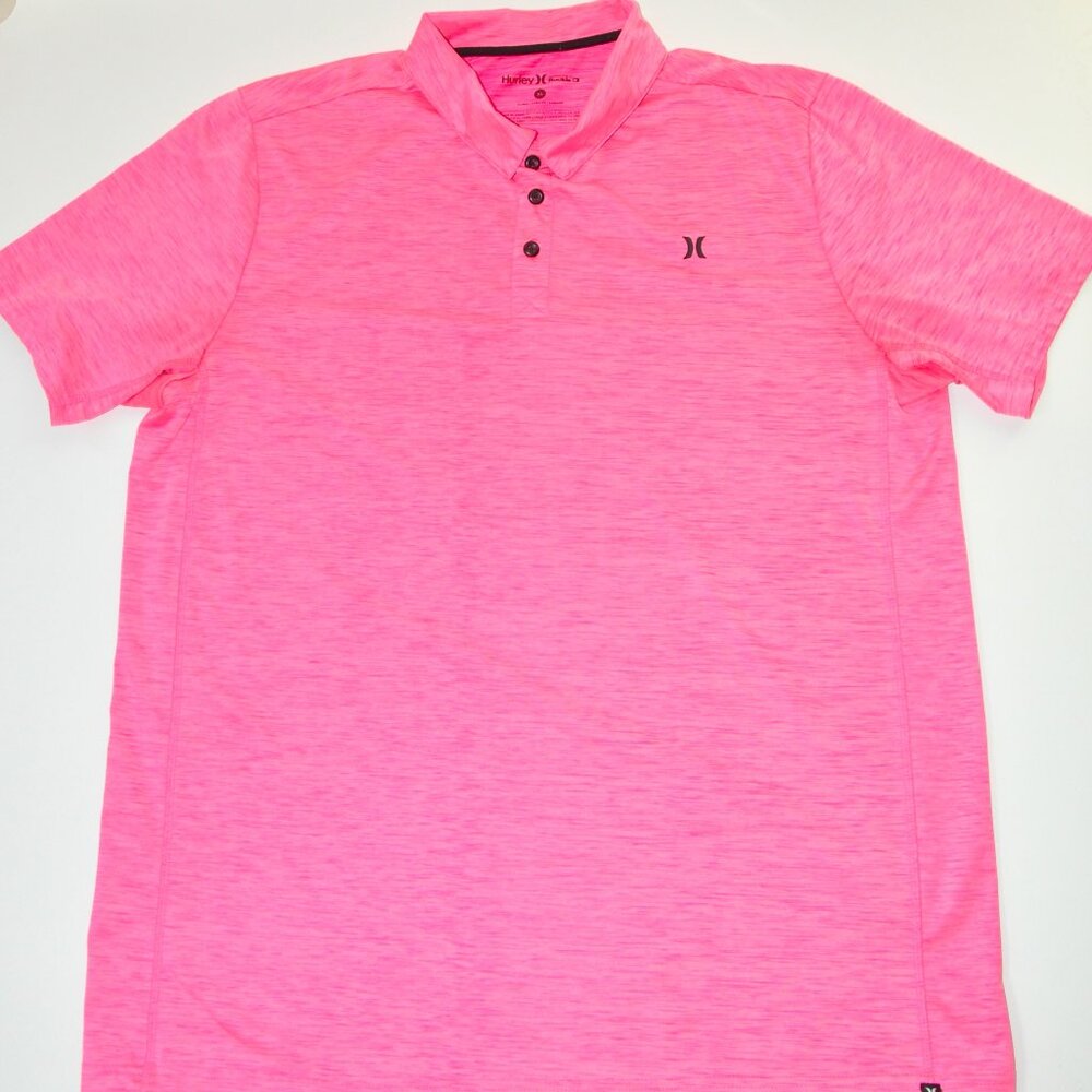 Pink Hurley-Buckle Golf Shirt
